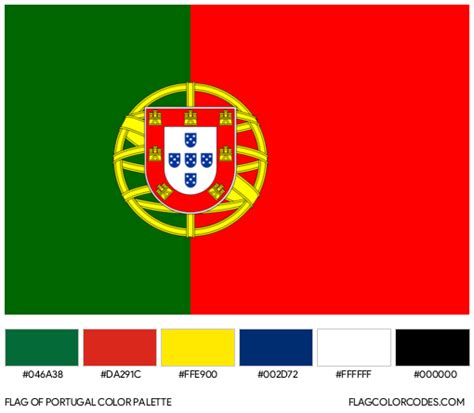 portugal flag color code